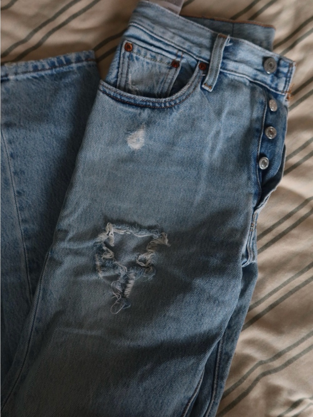 Levi's Light Blue Distressed Relaxed Men’s Jeans